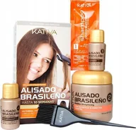 Zestawy kosmetyków damskich - KATIVA Brazilian Straightening - Zestaw Keratynowy z Arganem Do Wygładzania i Prostowania Włosów - miniaturka - grafika 1