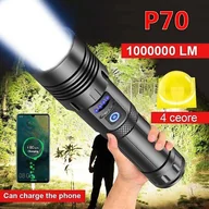 Latarki - 1000000 lumenów Super jasna latarka taktyczna LED Akumulatorowa lampa robocza LED - miniaturka - grafika 1