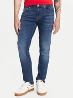 Spodnie męskie - Tommy Jeans Jeansy Scanton DM0DM21890 Granatowy Slim Fit - miniaturka - grafika 1