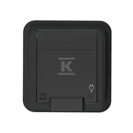 Gniazdka elektryczne - Gniazdo podtynkowe P/T, pojedyncze z uziemieniem IP55, antracyt AQUANT 2K - miniaturka - grafika 1