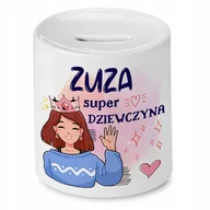Skarbonki - Skarbonka 330 ml Dla Zuzy Córki Dziecka Prezent z Nadrukiem ze Zdjęciem - miniaturka - grafika 1