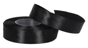 Opakowania i torebki na prezenty - Wstążka satynowa Black 2.5 cm x 35 m - miniaturka - grafika 1