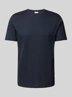 Koszulki męskie - T-shirt z prążkowanym okrągłym dekoltem - miniaturka - grafika 1