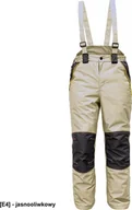 Odzież robocza - CERVA CREMORNE spodnie zimowe - męskie zimowe spodnie z odpinanymi szelkami, 100% poliester - jasnooliwkowy M - miniaturka - grafika 1