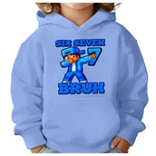 Bluzy dla dziewczynek - BLUZA DZIECIĘCA Z KAPTUREM 67 SIX SEVEN BRUH 122-128 DLA DZIECKA PREZENT - miniaturka - grafika 1