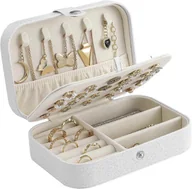 Biżuteria - akcesoria - Pudełko na biżuterię, małe, podróżne pudełko do przechowywania biżuterii, naszyjników, pierścionków, bransoletek, kolczyków, prezent dla dziewczynek.. - miniaturka - grafika 1