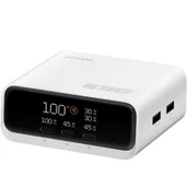 Ładowarki do telefonów - Stacja ładująca 4SMARTS Desk Charger GaN Screen 100W Biały - miniaturka - grafika 1