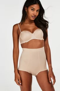 Hunkemöller Obcisłe modelujące majtki z wysokim stanem Beżowy - Majtki damskie - miniaturka - grafika 1