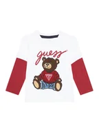 Bluzki damskie - Guess Bluzka N4BI08 I3Z14 Biały Regular Fit - miniaturka - grafika 1
