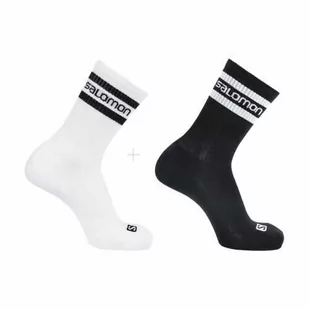 Skarpety Salomon 365 Crew 2 Pack White / Black - Skarpetki i podkolanówki sportowe - miniaturka - grafika 1