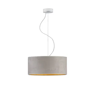 LYSNE Regulowana lampa wisząca HAJFA VELVET fi 40 cm kolor szary ze złotym wnętrzem 14529V/11 kolor szary ze złotym wnętrzem - Lampy sufitowe - miniaturka - grafika 10