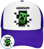 Czapki i chusty sportowe męskie - CZAPKA Z DASZKIEM MINECRAFT DLA DZIECI NA LATO NIEBIESKA BEJSBOLÓWKA - miniaturka - grafika 1