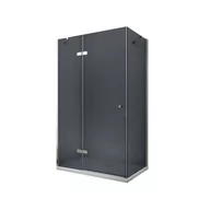 Kabiny prysznicowe - Mexen Roma kabina prysznicowa uchylna 70 x 70 cm, grafit, chrom - 854-070-070-01-40 - miniaturka - grafika 1
