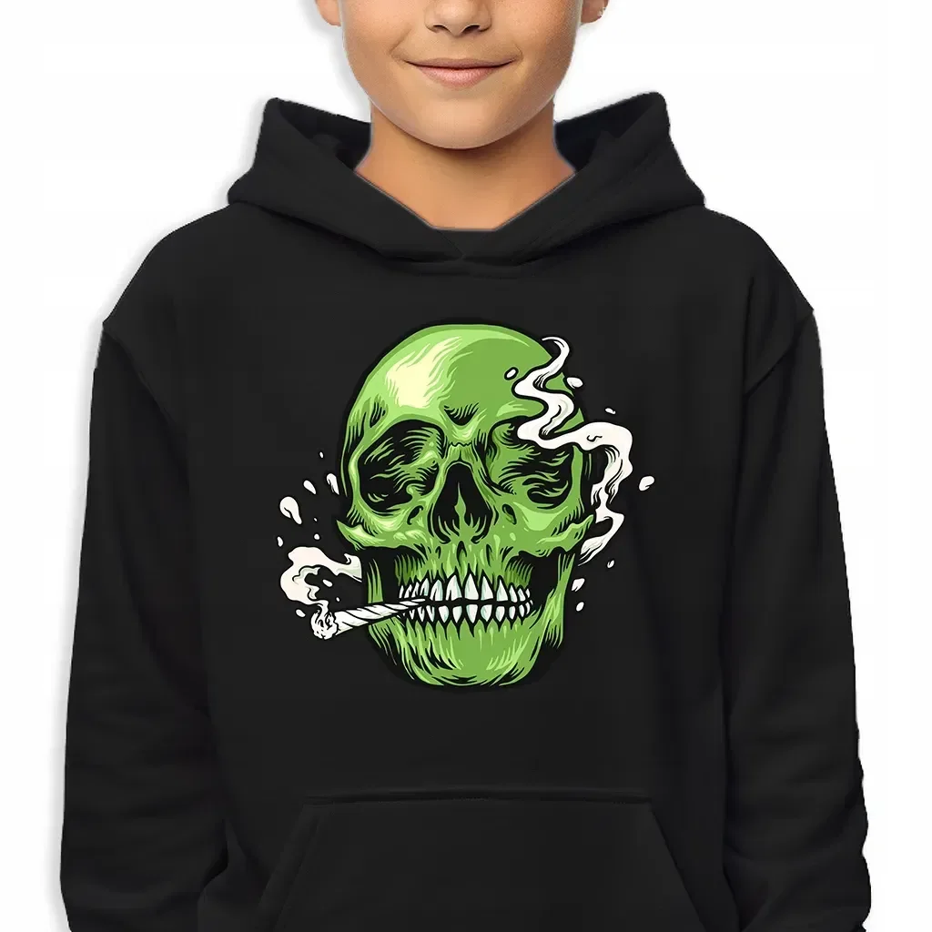 Bluza Dziecięca Z Kapturem 128 Cm Skull Smoke Gravity Falls Top Hity Wzory