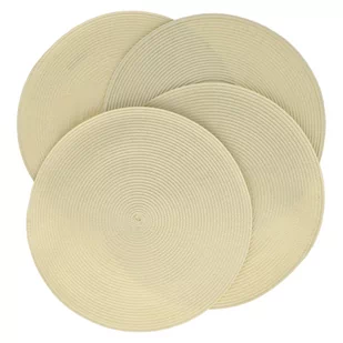 Mata podkładka na stół beżowa okrągła 4 sztuki 38 cm Altom Design - Obrusy i serwetki - miniaturka - grafika 1