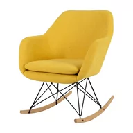Fotele - Żółty fotel bujany Tenzo Emma - miniaturka - grafika 1