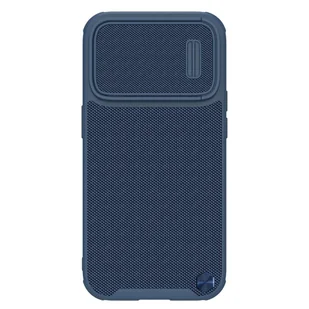 Nillkin Textured S Magnetic Case etui iPhone 14 Pro Max pokrowiec MagSafe z osłoną na aparat niebieski - Etui i futerały do telefonów - miniaturka - grafika 1