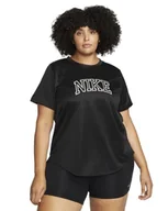 Koszulki i topy damskie - Nike Damska tunika W Nk Df Swoosh Run Ss Top Plus do karmienia, czarny/biały/biały, 54, czarny/biały/biały., 5XL - miniaturka - grafika 1