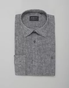 koszula lentini 00390 długi rękaw granatowy slim fit - Koszule męskie - miniaturka - grafika 1