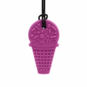 Gryzaki dla dzieci - Gryzak naszyjnik ARK Ice Cream w kształcie Loda Fuksja - Bardzo Miękki - miniaturka - grafika 1
