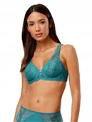 Biustonosze - Biustonosz usztywniany zielony koronkowy Triumph Wild Peony Florale WP 75D - miniaturka - grafika 1