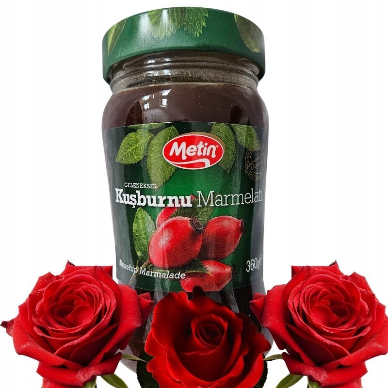 Oryginalna Turecka Marmolada Różana Metin Z Dzikiej Róży 45% 360G