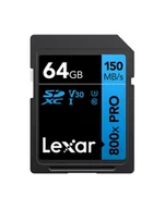 Karty pamięci - Lexar SDXC 800x Sdhc/SDXC 64GB odczytu do 120 MB/s Blue LSD0800P064G-BNNNG - miniaturka - grafika 1