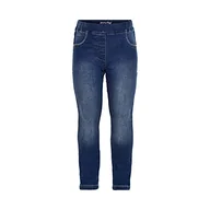 Spodnie i spodenki dla dziewczynek - MINYMO Jeansy dziewczęce typu Jegging Power Stretch Slim Fit, Denim, 110 cm - miniaturka - grafika 1