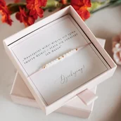 Bransoletki - Bransoletka z dedykacją dla nauczycielki, prezent na zakończenie roku - miniaturka - grafika 1