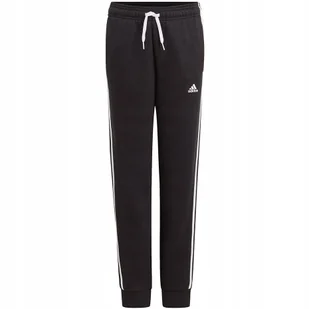 Spodnie dla dzieci adidas Essentials 3 Stripes Pant czarne GQ8897-116cm - Spodnie męskie - miniaturka - grafika 1