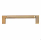 Zawiasy, okucia i inne akcesoria - Uchwyt meblowy podłużny 2457 128 Antyczny Złoty Szczotkowany - miniaturka - grafika 1