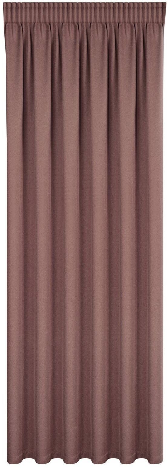 Eurofirany Zasłona gotowa 140x270 cm ciemnoróżowa na taśmie gładka zaciemniająca OLENA
