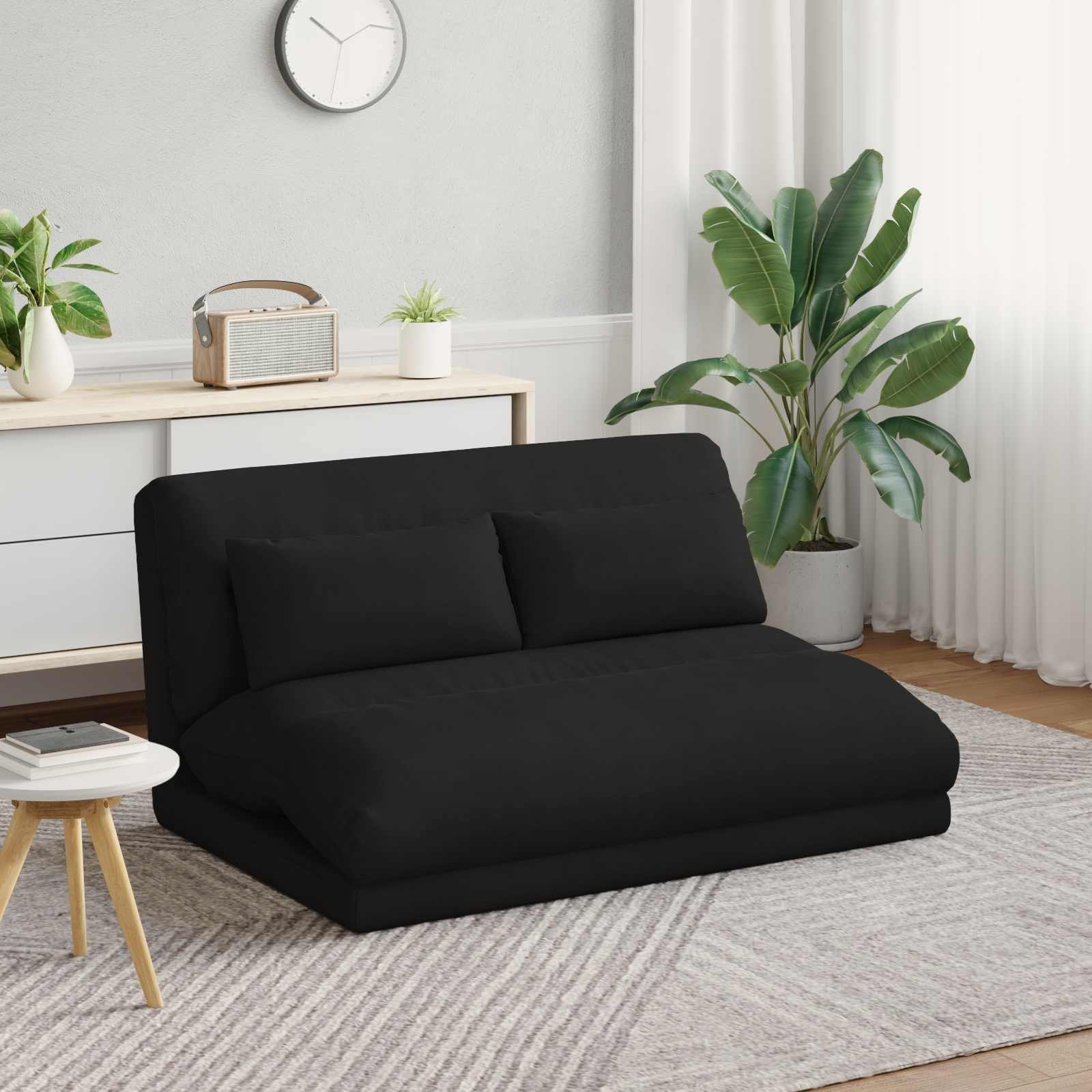 vidaXL vidaXL Krzesło na podłogę Czarny 110 x 82 x 55 cm Aksamit