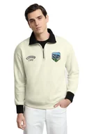 Bluzy męskie - TRENDYOL MAN BLUZA MĘSKA Z ZAMKIEM I NASZYWKAMI KREMOWA S 5DA - miniaturka - grafika 1