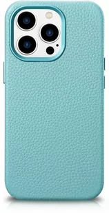 iCarer Litchi Premium Leather Case skórzane etui iPhone 14 Pro Max magnetyczne z MagSafe zielony (WMI14220712-GN) - Etui i futerały do telefonów - miniaturka - grafika 1