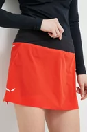 Spódnice - Salewa spódnica kolor czerwony mini prosta - miniaturka - grafika 1