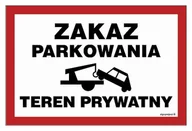 Akcesoria BHP - ND062 Zakaz parkowania teren prywatny - 20 X 13,3 CM, PN - PŁYTA 1MM LIBRES POLSKA SP SGP-ND062_200X133_PN 5904937420908 - miniaturka - grafika 1