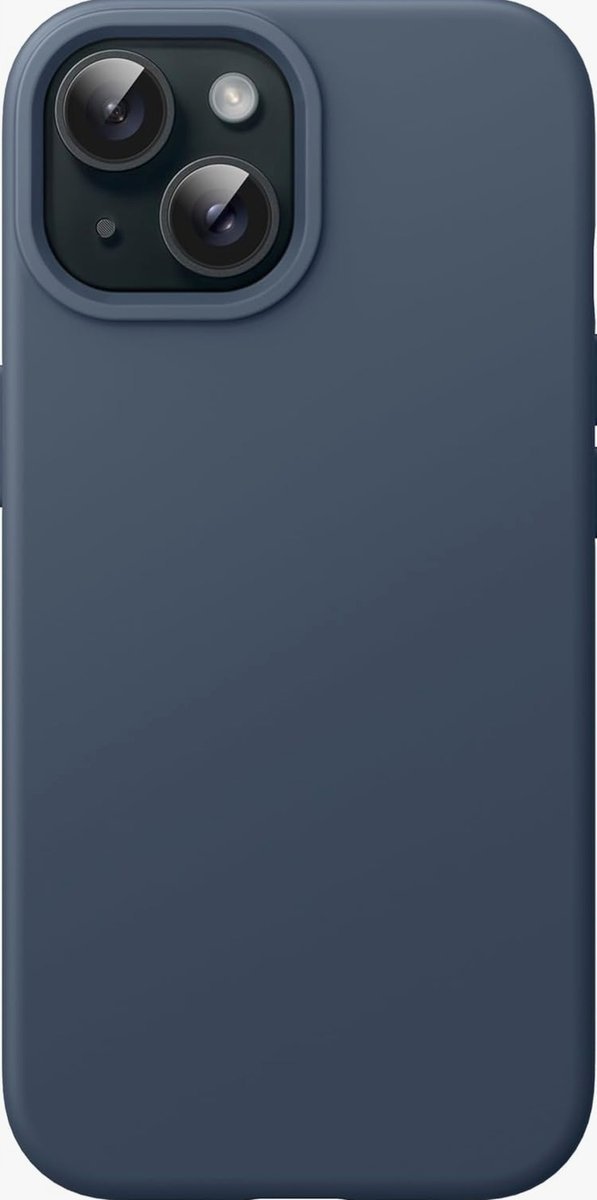 JETech Silikonowe Etui dla iPhone 15 6,1 Cala, Jedwabisty Miękki w Dotyku Futerał Ochronny na Całe Ciało, Odporny na Wstrząsy Case (Sztormowy Błękit)