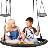 Place zabaw - Huśtawka Bocianie Gniazdo Ogrodowa dla Dzieci XXL 100cm 150kg Stelaż Duża - miniaturka - grafika 1