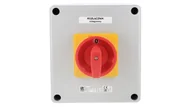 Wyłączniki światła i elektryczne - Spamel Łącznik krzywkowy 63A rozłącznik 0-1 (4 - biegunowy)w obudowie OB16 z czołem zamykanym żółto/czerwonym SK63-2.8210&quot;OB16 SK63-2.8210&quot;OB16ZC - miniaturka - grafika 1