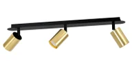 Lampy sufitowe - Czarno-złota nowoczesna lampa sufitowa - 3X D084 C0-B97 - miniaturka - grafika 1