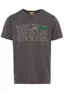 Koszulki męskie - camel active Męski T-shirt, grafitowy szary., S - miniaturka - grafika 1