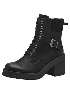Marco Tozzi Damskie buty Bootie Laced 2-25287-43, modne kozaki, czarne, 38 EU, czarny, 38 EU - Kozaki damskie - miniaturka - grafika 1