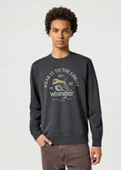 Bluzy męskie - WRANGLER CREWNECK SWEATSHIRT FADED BLACK 112357385 XXL - miniaturka - grafika 1