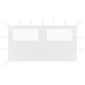 Pozostałe ozdoby ogrodowe - vidaXL Ścianka z oknami do altany, 4x2 m, biała - miniaturka - grafika 1