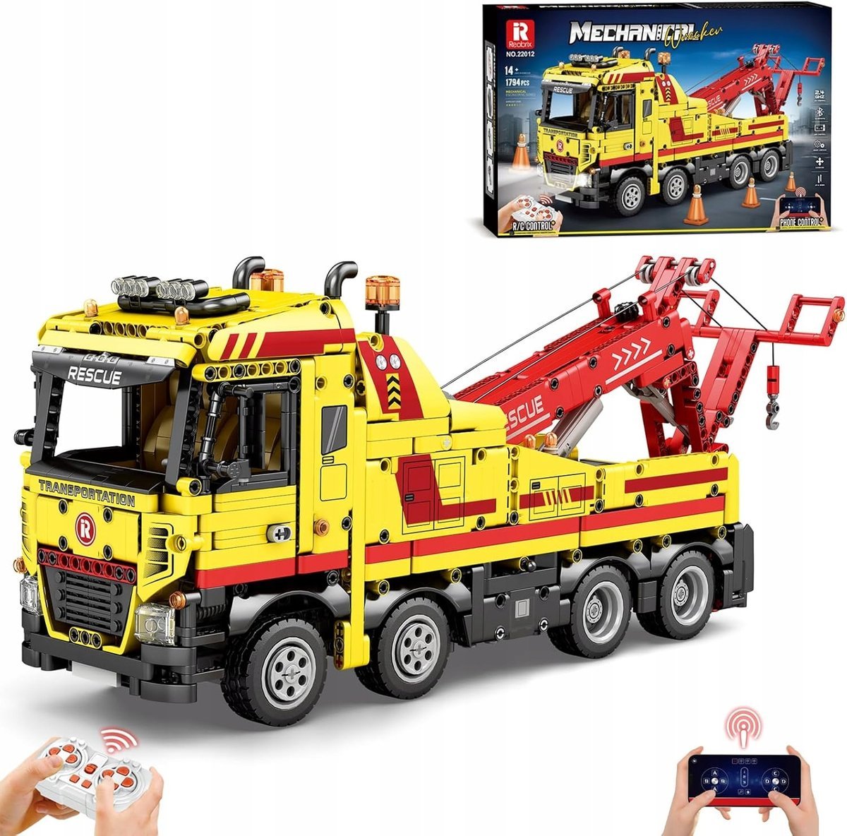 Klocki Reobrix Technic 22012 Samochód Ciężarowy Żuraw Zdalnie Sterowany