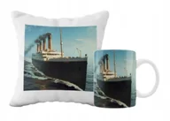 Gadżety dla niej i dla niego - ZESTAW PODUSZKA + KUBEK Prezent TITANIC STATEK MORZE DICAPRIO + IMIĘ 8 - miniaturka - grafika 1