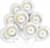 Balony i akcesoria - Balony komunijne białe 10 szt. - miniaturka - grafika 1