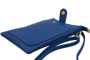 Torebka skórzana / etui na telefon - Chabrowe - Etui i futerały do telefonów - miniaturka - grafika 6