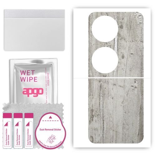 folia naklejka skórka strukturalna na TYŁ do Huawei Pocket 2 - Beton Srebrne Paski - apgo SKINS